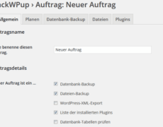 WordPress-Projekte mit BackWPup sichern
