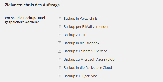 Wohin mit dem Backup?