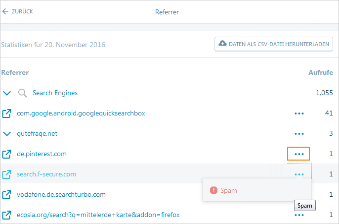 Referrer-Spam im Webstats-Modul von Jetpack für WordPress entfernen