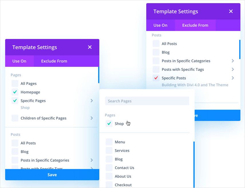 Template-Filter von Divi 4.0