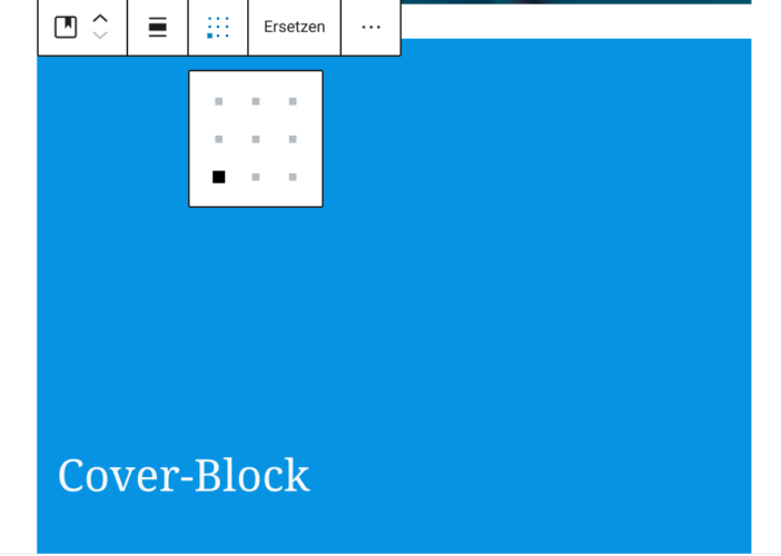 Cover-Block mit platziertem Inhalt
