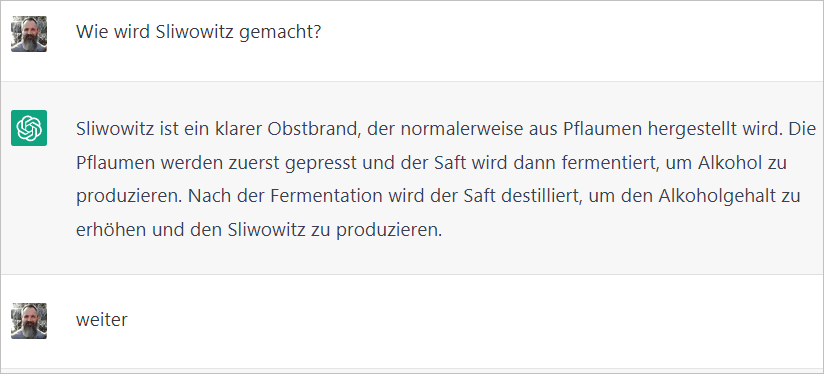 Eine nicht ganz ernstgemeinte Frage an ChatGPT