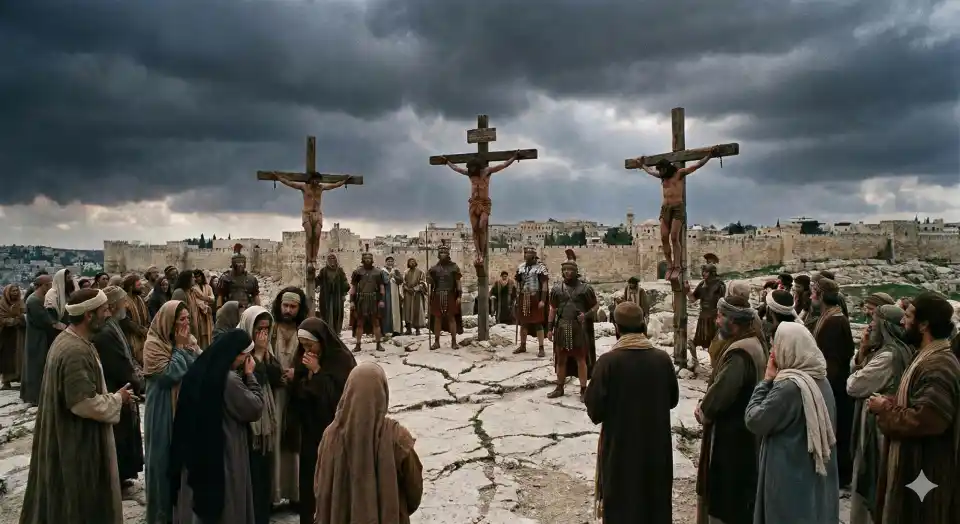 Die Kreuzigung von Jesus, erstellt durch Google Gemini 3.