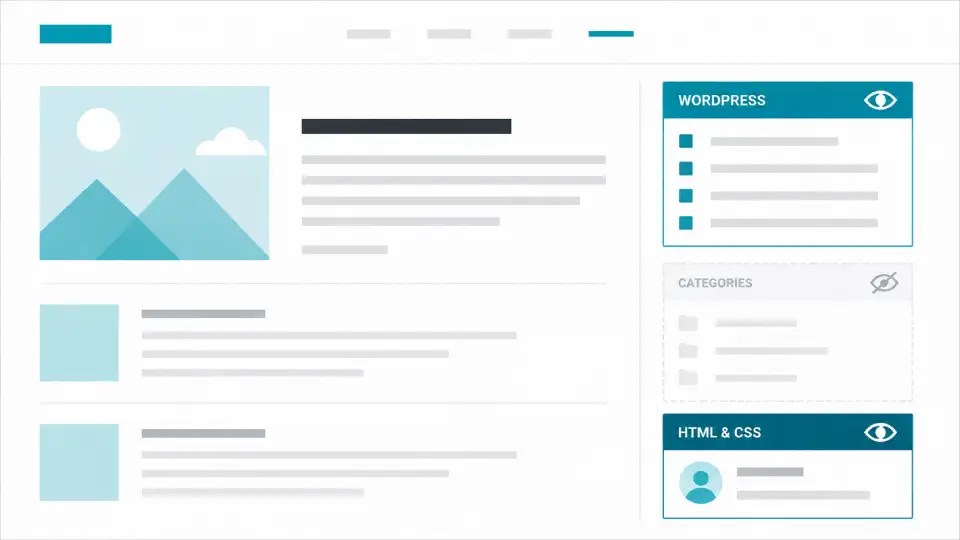 Symbolbild: Widget-Sichtbarkeit in WordPress